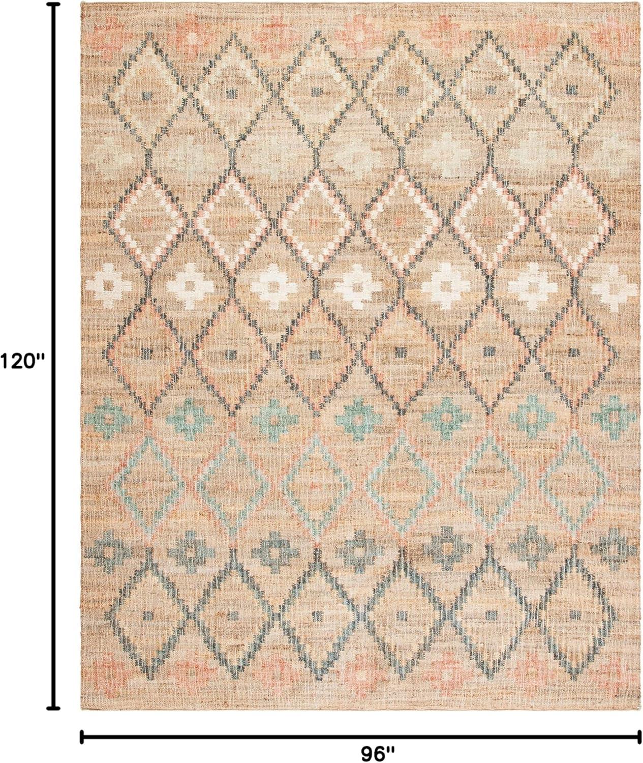 Kilim KLM753 Hand Loomed Area Rug - Natural/Blue - 8'x10' - Safavieh.