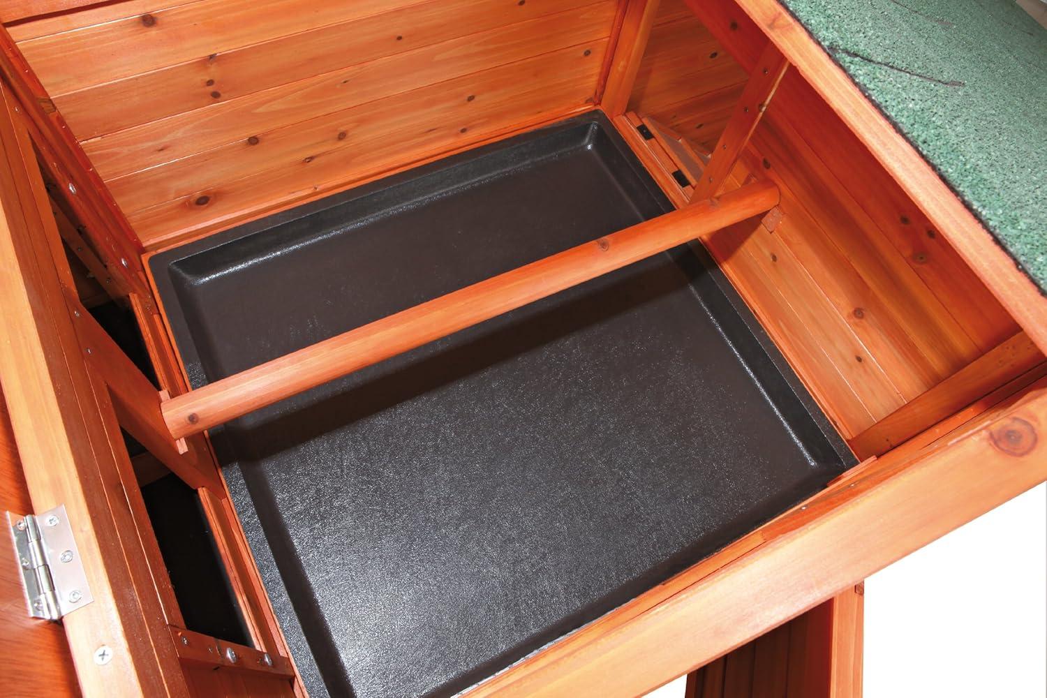 TRIXIE TRIXIE 2-Story Weatherproof Outdoor Chicken Coop, 2 Nesting Boxes, Fits 2 Std Chickens or 4 Bantams