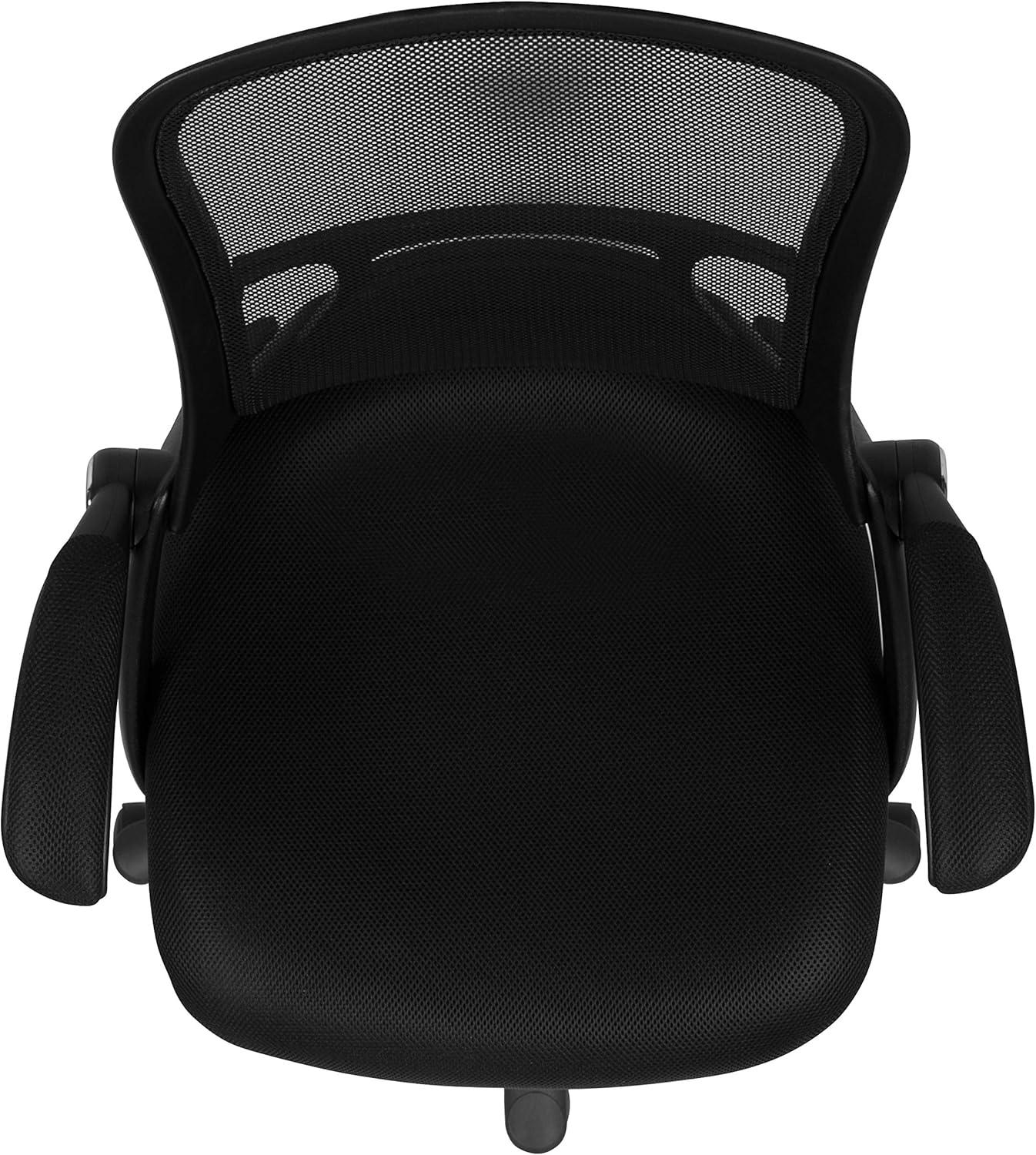 Ergonomic High-Back Black Mesh Swivel Office Chair with Adjustable Arms