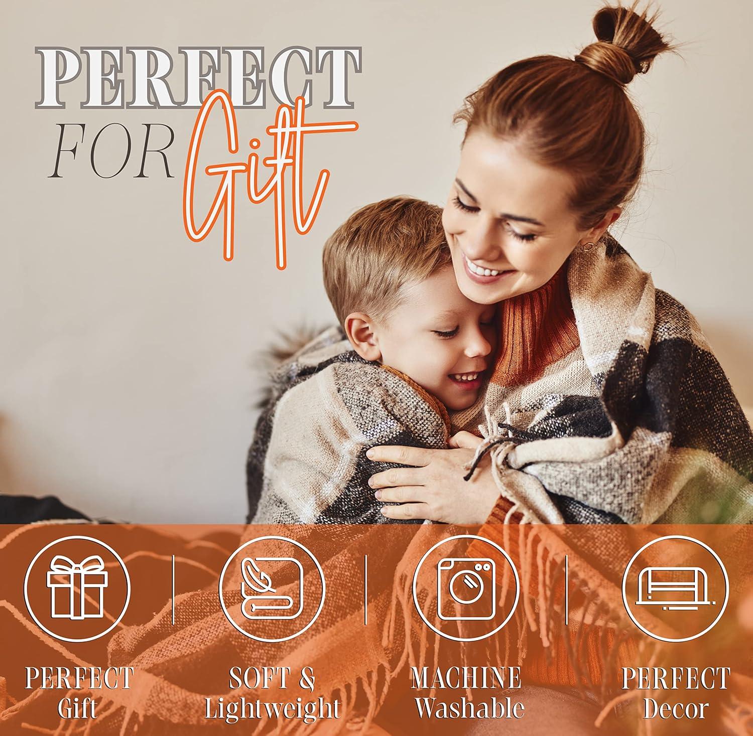 Lightweight Printed Throw Blanket- All Season, Ultra Soft, Cozy and Plush- Decorative Throw Blankets, Perfect for Lounging, 50 x 70 inches, Nayati Throw