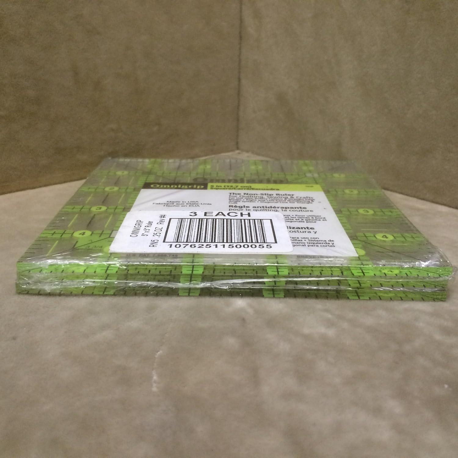 Omnigrid Omnigrip 5" x 5" Non-Slip Square Quilting Ruler