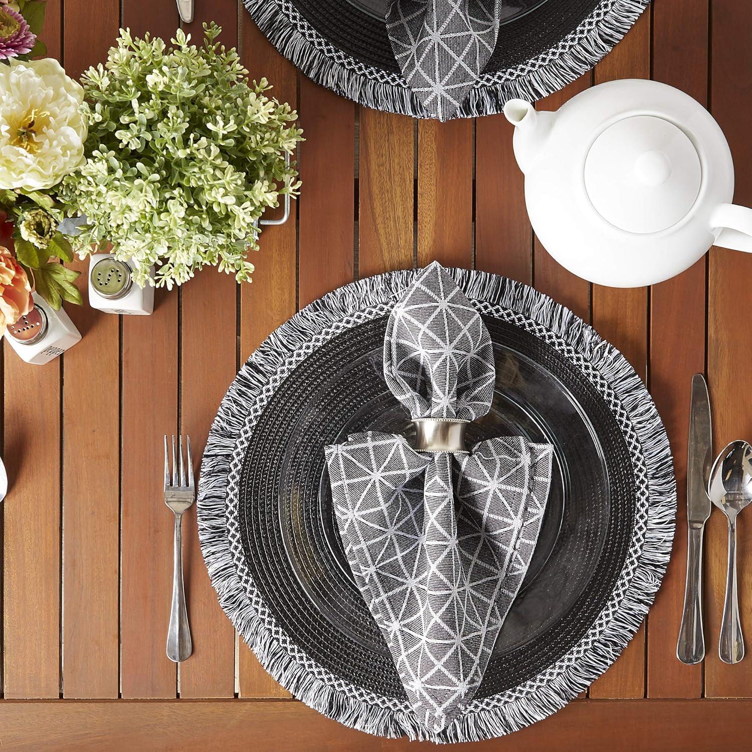 Round Fringed Placemat Set of 6