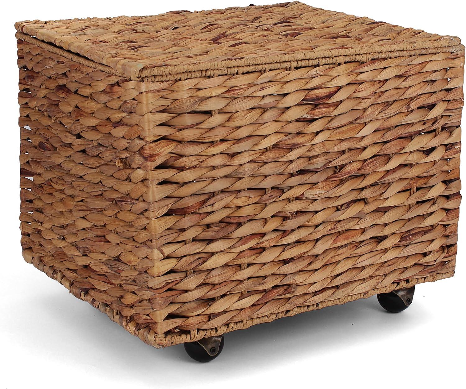 Seagrass Rolling File Cabinet Natural - Letter