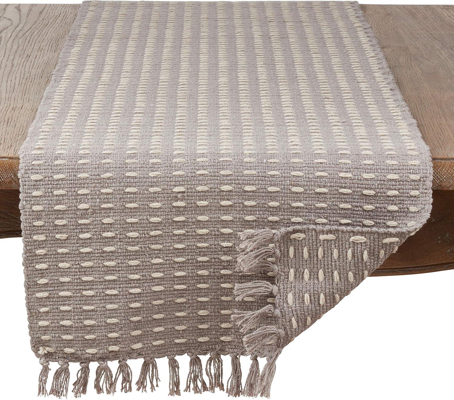 Saro Lifestyle Dashed Woven Design Runner