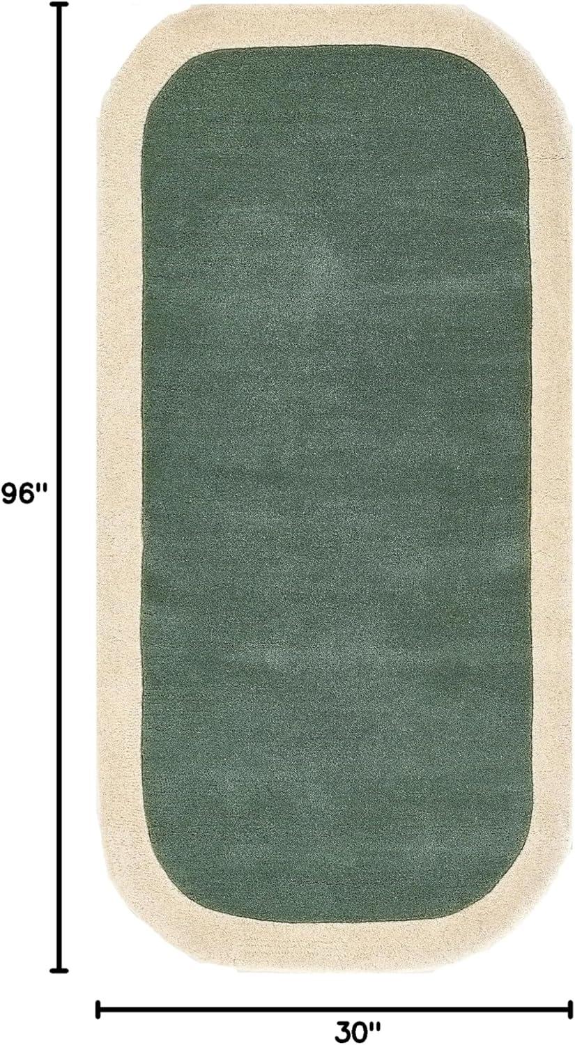 Boswell Hand-Tufted Wool Rug - Green / 3' x 8' Runner