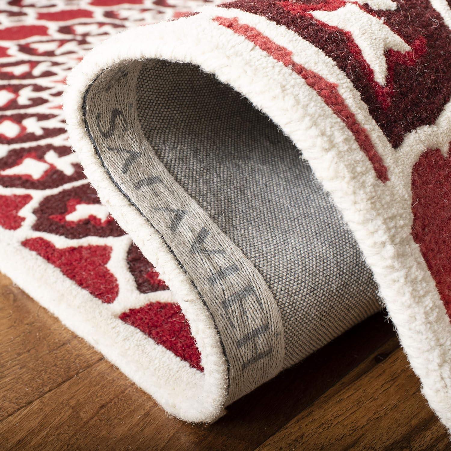 Bellagio BLG610 Hand Tufted Accent Rug - Red/Ivory - 2'x3' - Safavieh.