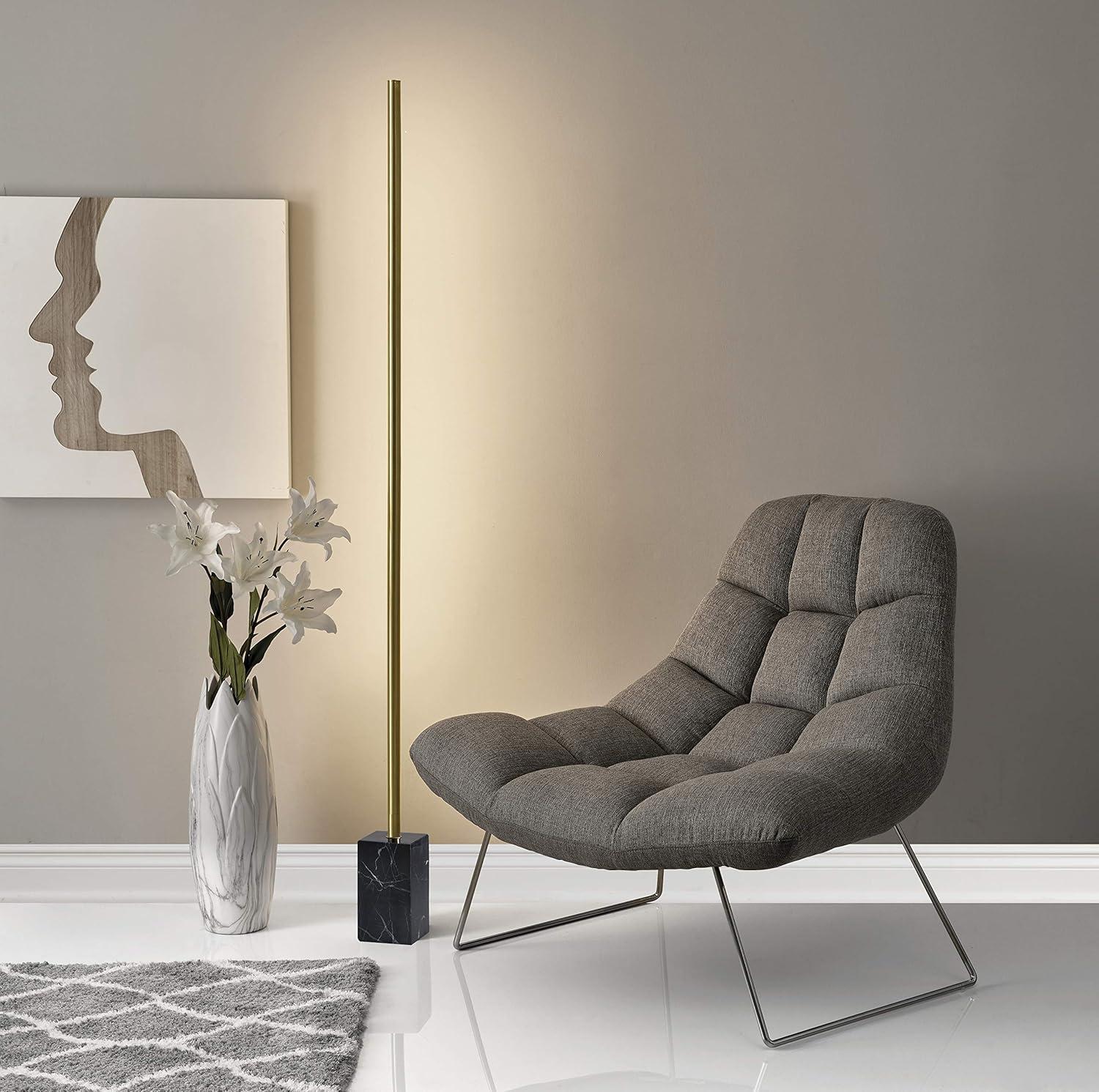 Modern LED Marble Floor Lamp (65")
