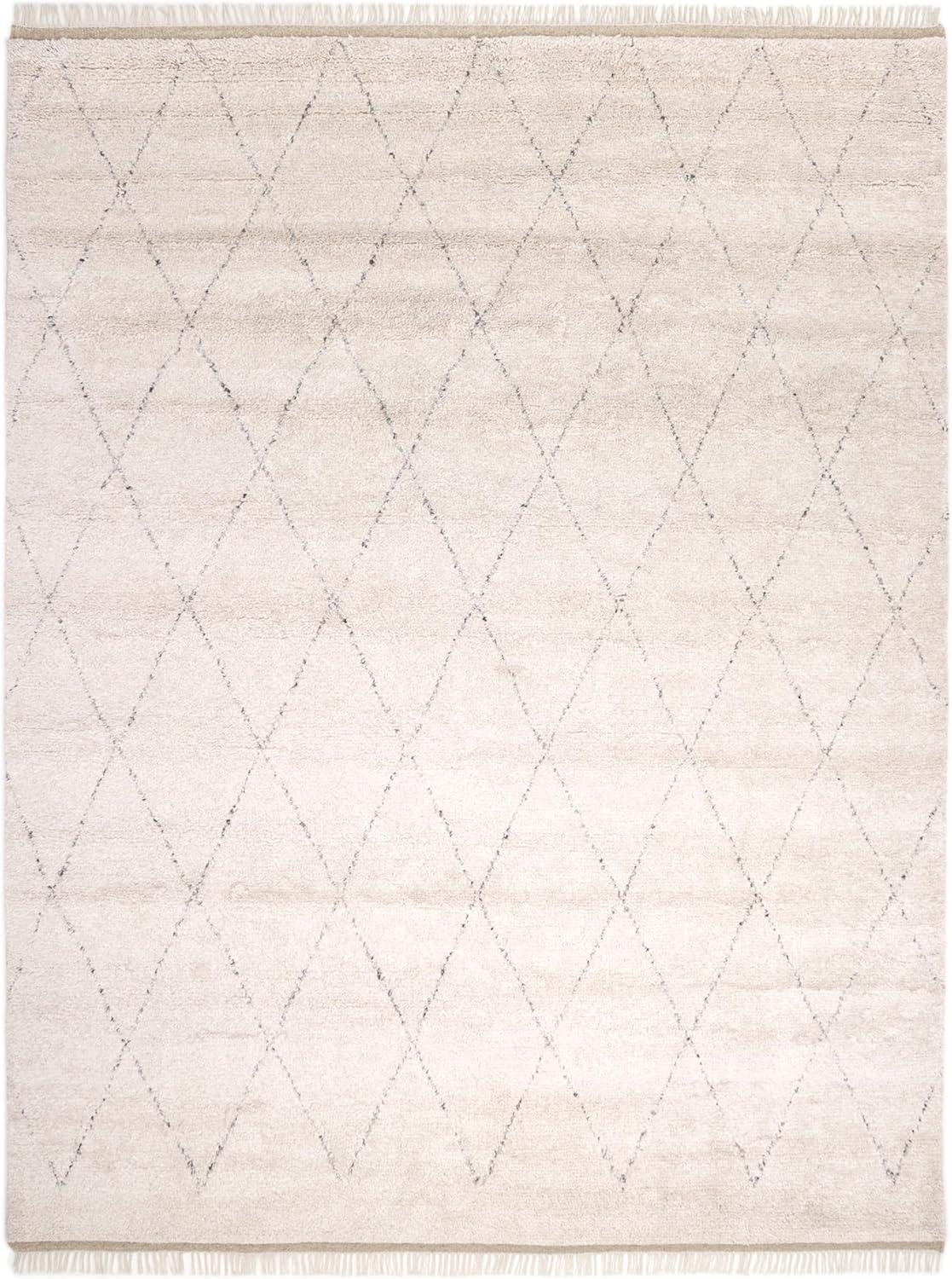 Ferra Hand-Knotted Wool-Blend Moroccan Style Shag Rug - 9' x 12'