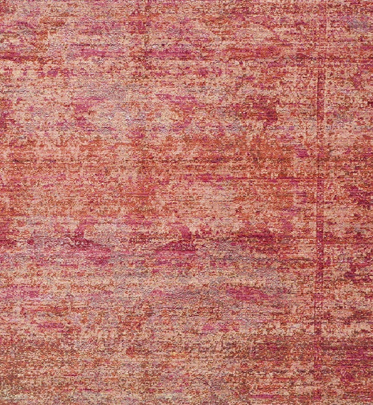 SAFAVIEH Mystique Durward Overdyed Polyester Area Rug, Fuchsia/Multi, 4' x 6'