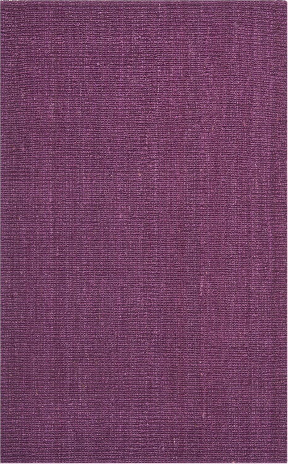 Deedgra Geometric Tufted Wool Purple Area Rug