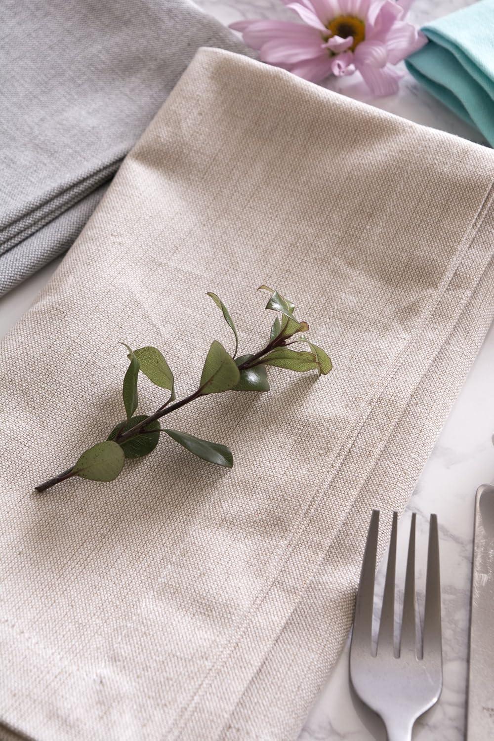 Design Imports Chambray Napkin Set 6 Piece, Natural, 20X20"