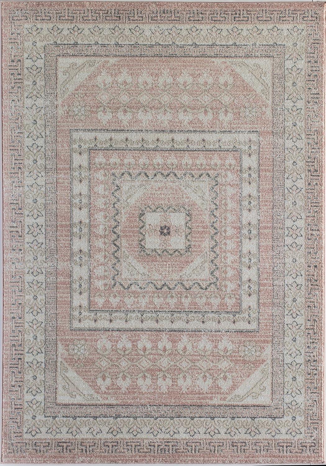 Rugs America Harper Pink Transitional Vintage Area Rug