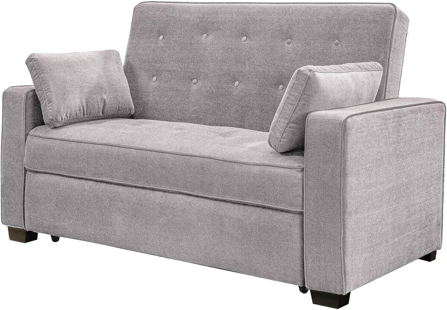 Serta Monroe 72.6" Queen Square Arm Tufted Back Convertible Sleeper Sofa with Cushions