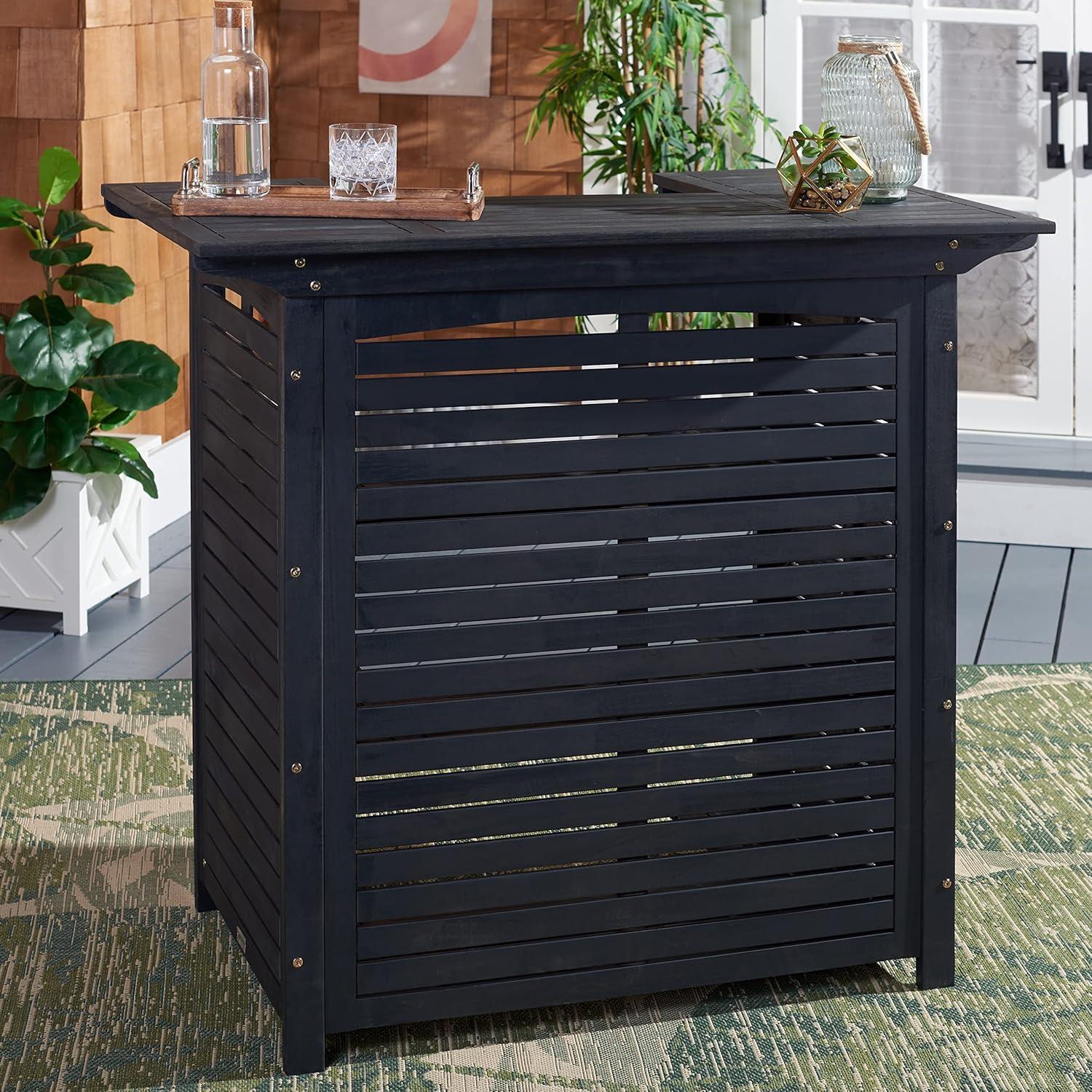 Monterey Patio Outdoor Bar Table - Black - Safavieh