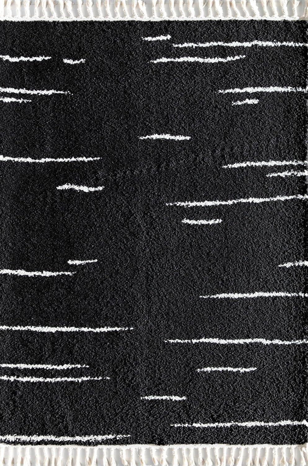 George Oliver Colletti Bennett Abstract Introspective Black Area Rug