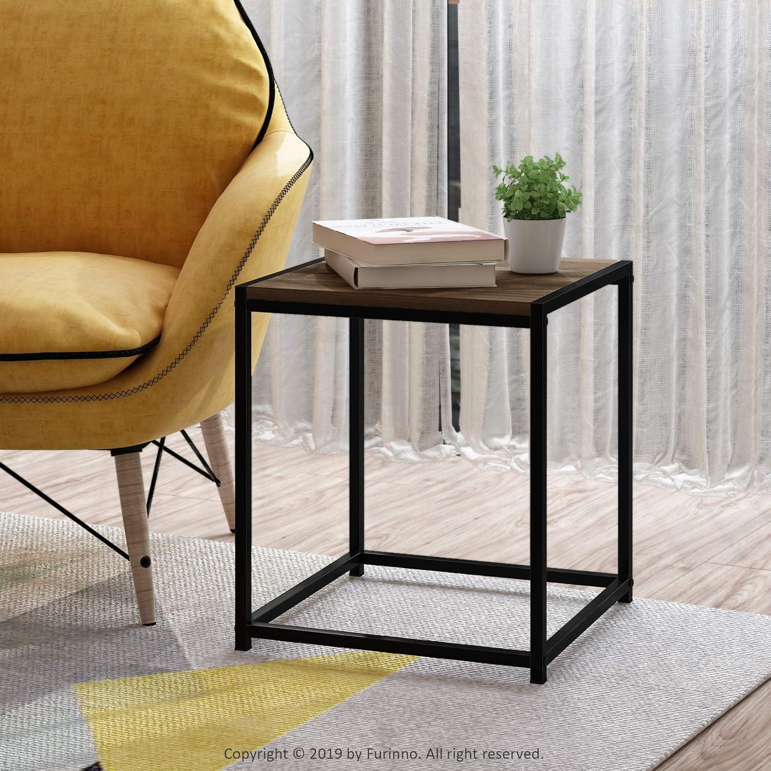 Furinno Camnus Modern Living End Table, Columbia Walnut