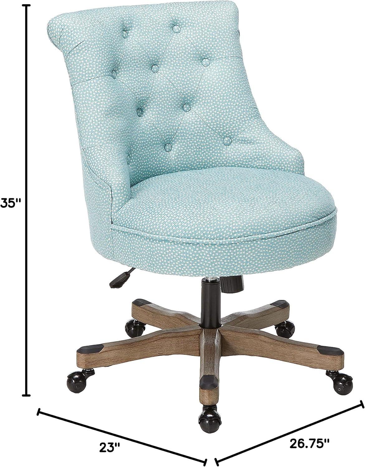 Sinclair Tufted Swivel Office Chair with Casters, Adjustable - Linon