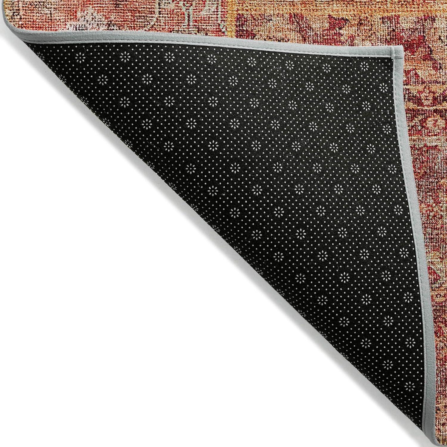 Addison Rugs Chantille Indoor/Outdoor Transitional Patchwork Red Washable Rectangle Rug, 3' x 5'