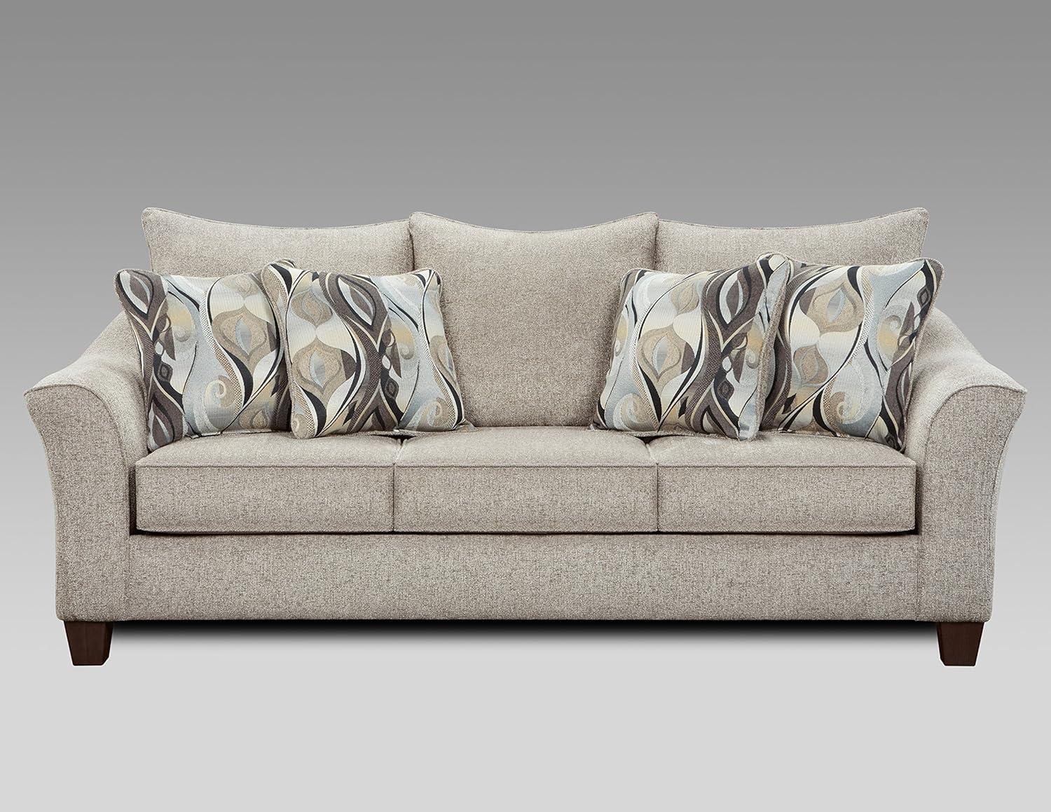 WANDINGT Modern Sofa Fabric Pillowback 2-Piece Living Room Set, Sofa And Loveseat