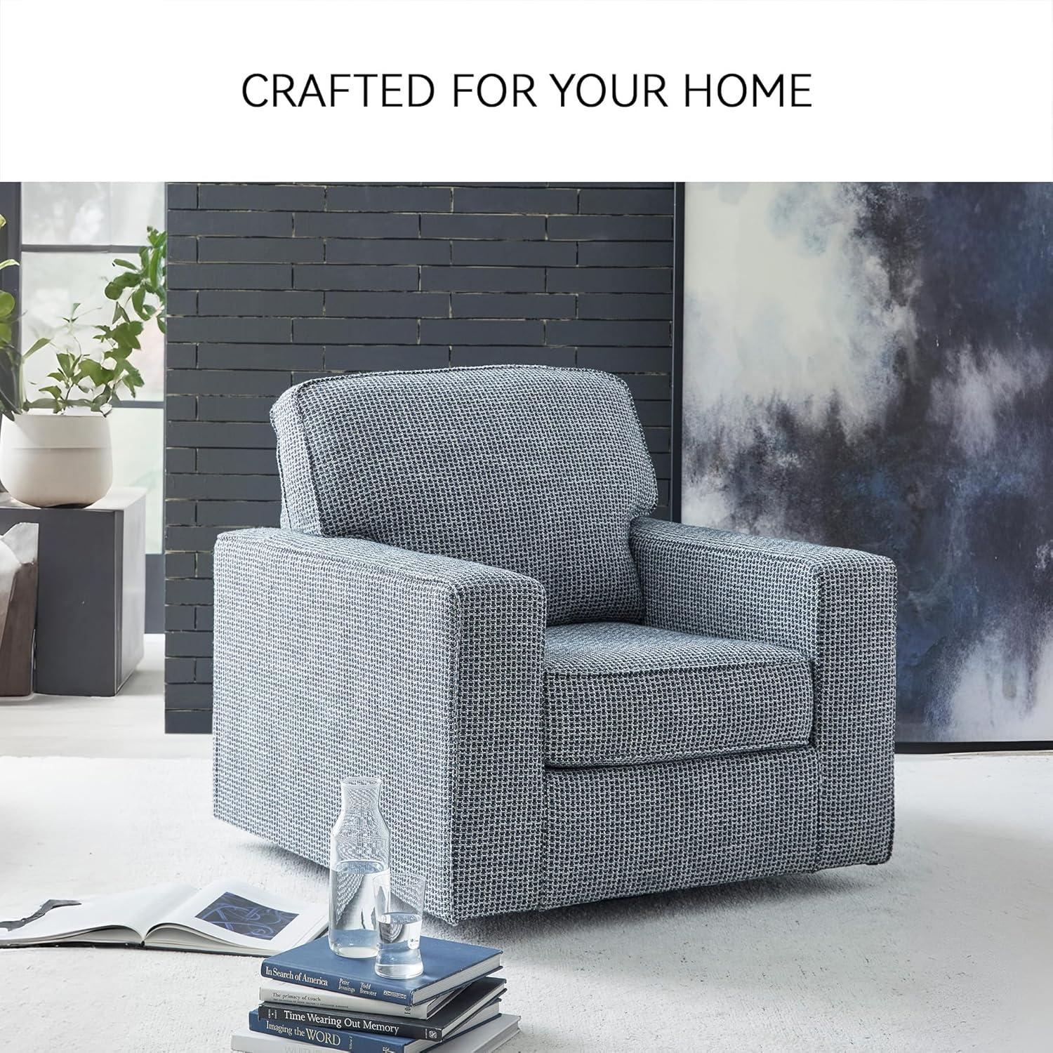 Ebern Designs Deivydas Upholstered Swivel Armchair