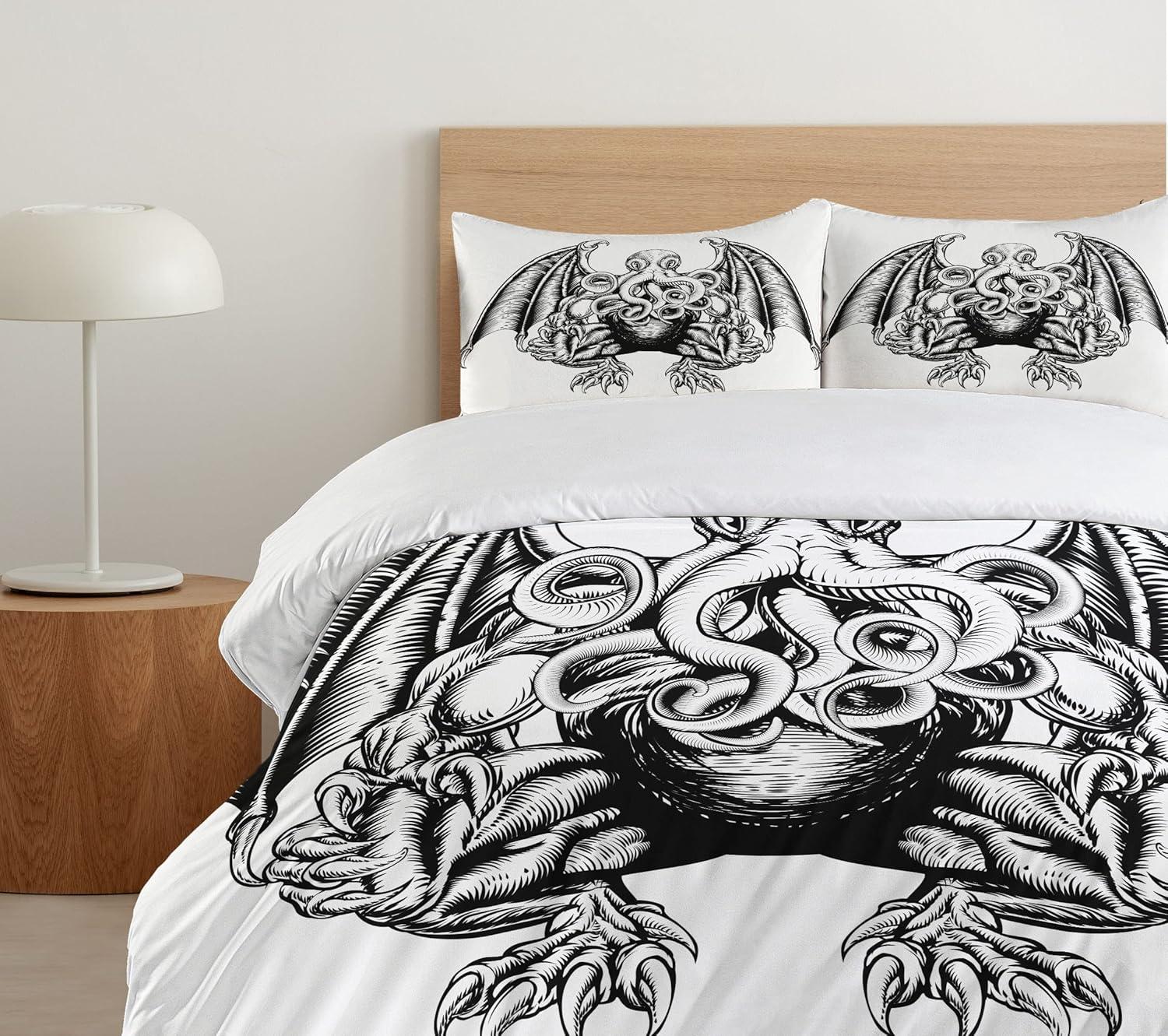 Ambesonne Kraken Modern & Contemporary Duvet Cover Set