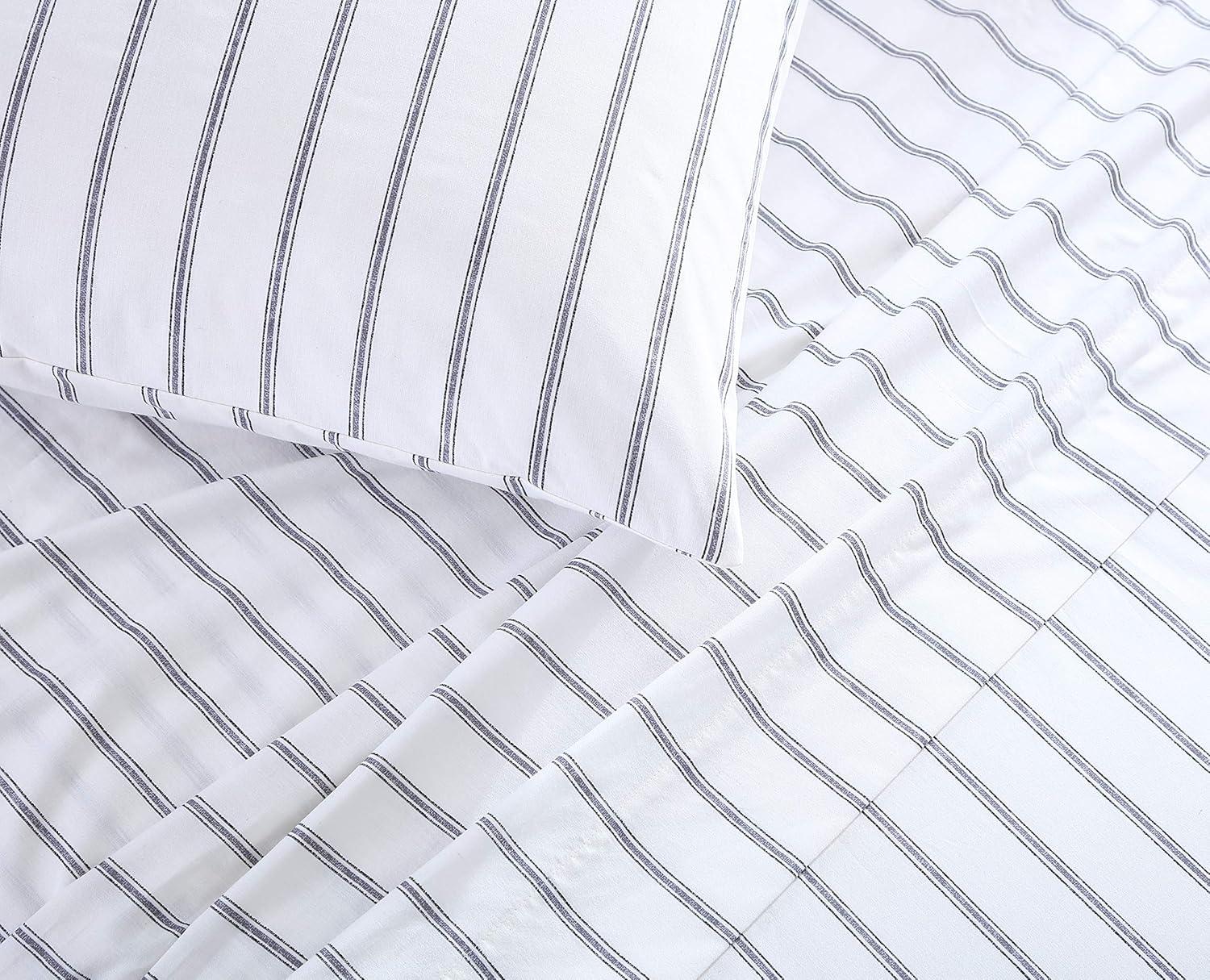 Stone Cottage Trenton Stripe Grey Queen Sheet Set