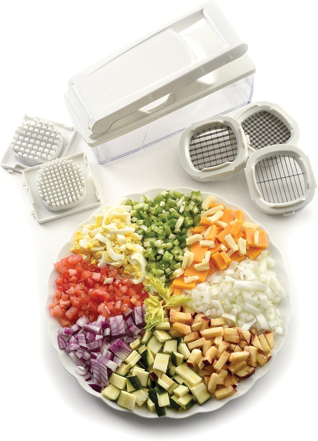 Norpro 838 Big Mouth Chopper Slicer with Interchangeable Grids and Storage Lid