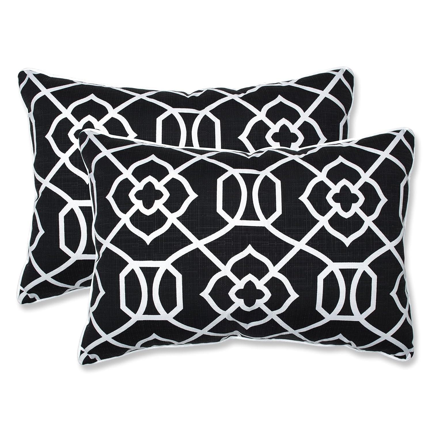 Pillow Perfect Geometric Indoor/Outdoor Reversible Throw Pillow (Set of 2)