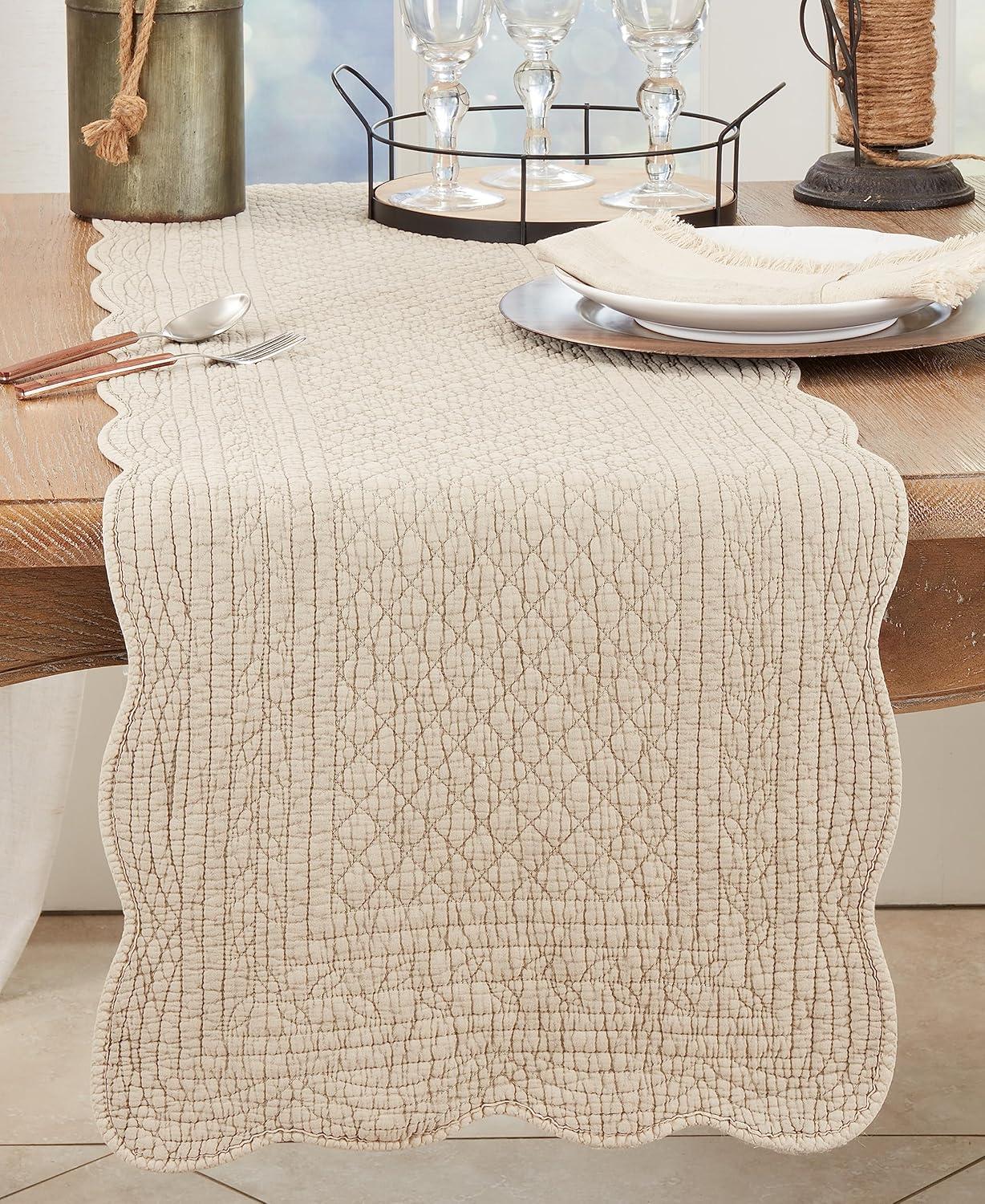 Saro Lifestyle Classic Quilted Table Runner