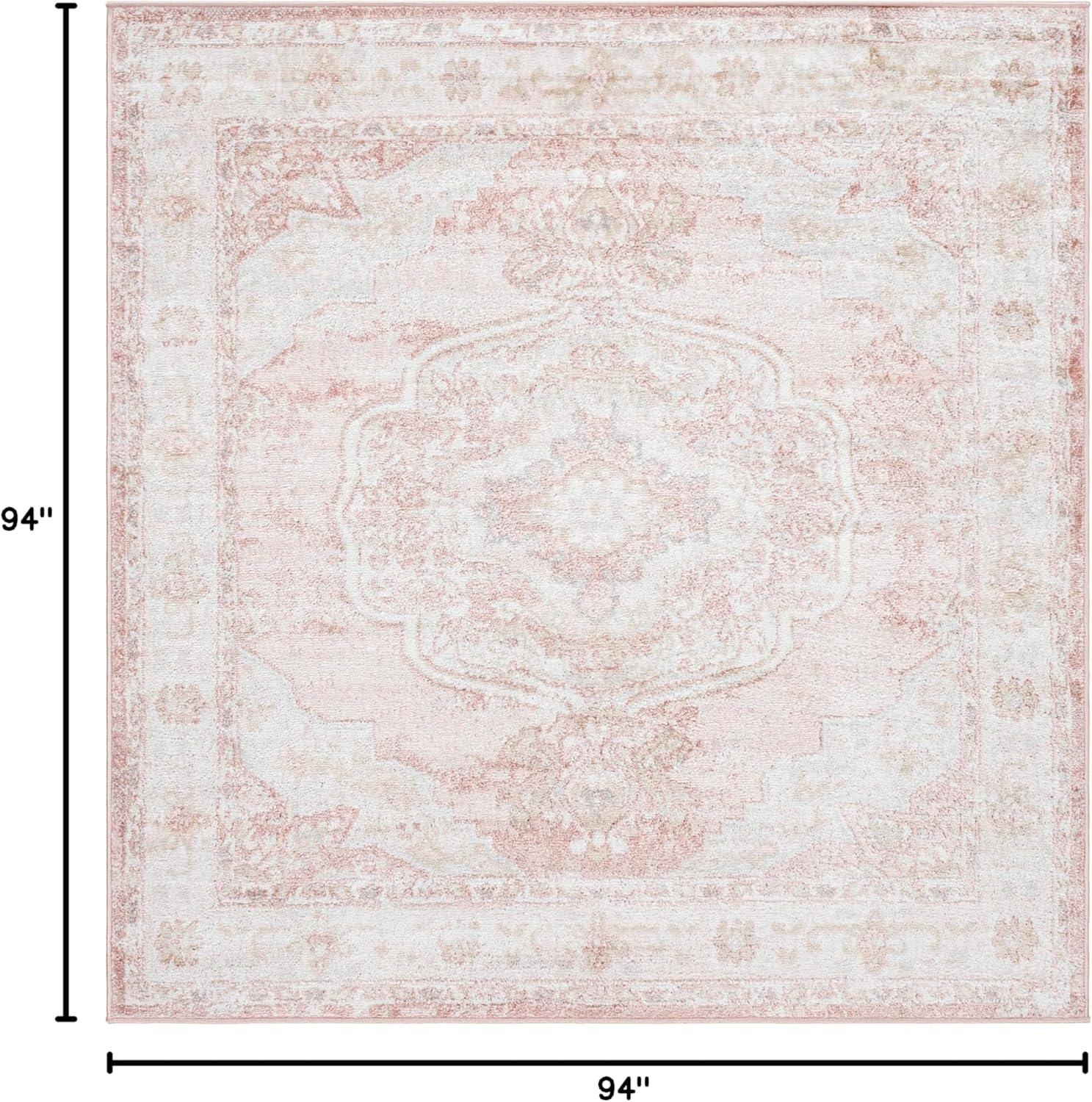 Mark & Day Baflo 7'10" Square Woven Indoor Area Rugs Blush
