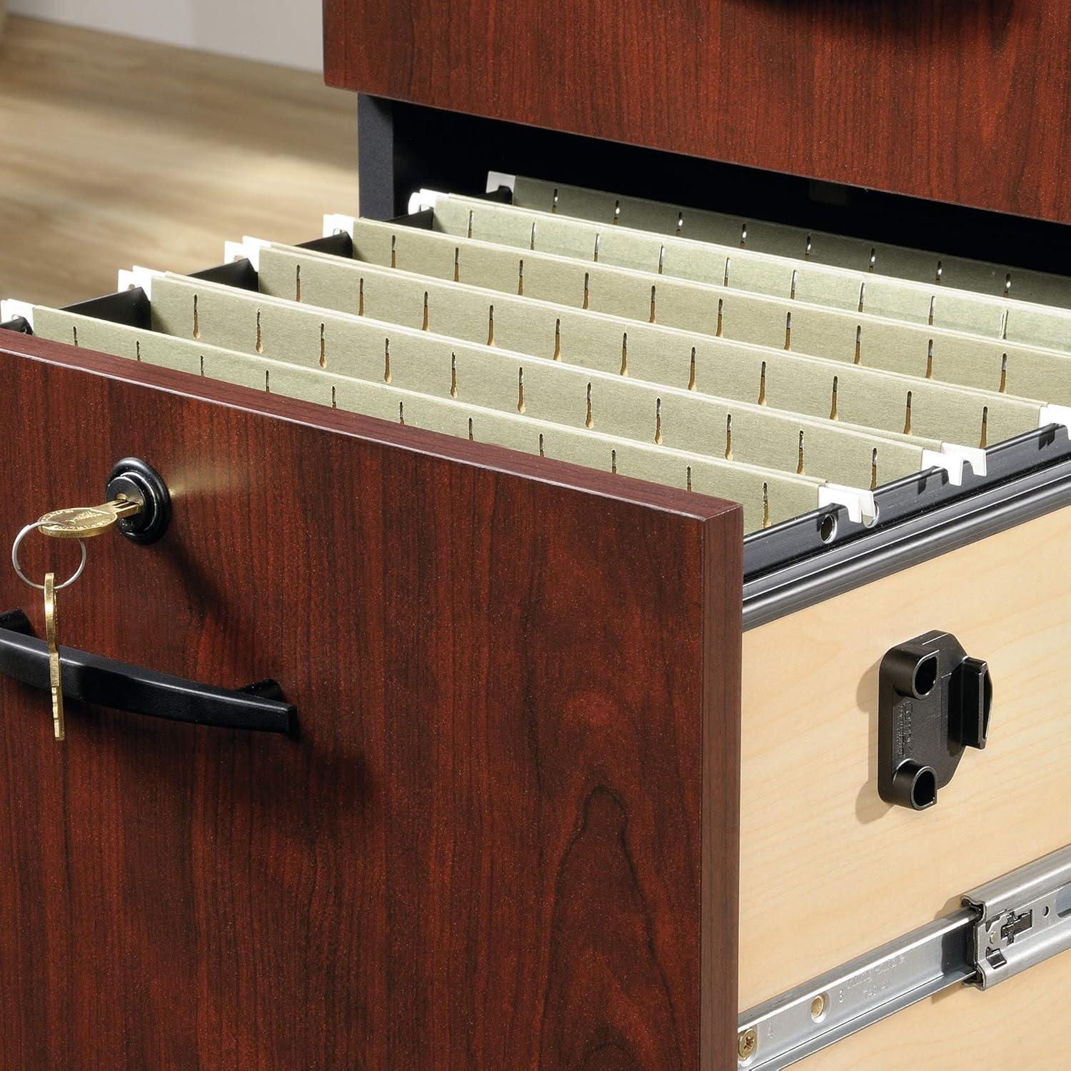 Classic Cherry Mobile 3-Drawer Legal File Pedestal with Lock