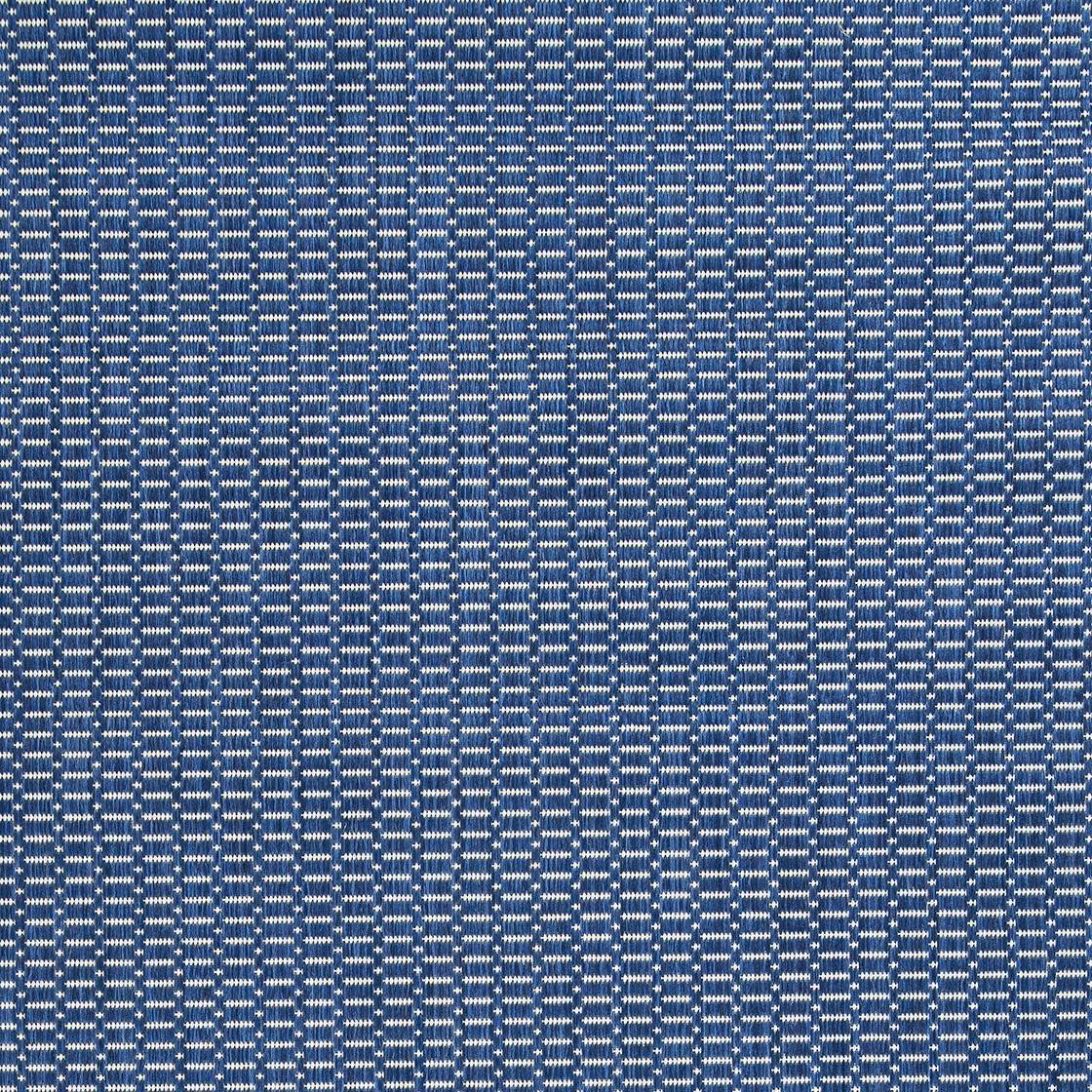 Couristan Recife Checkered Field Indoor / Outdoor Area Rug, Ivory- Indigo Blue, 7'6" Square