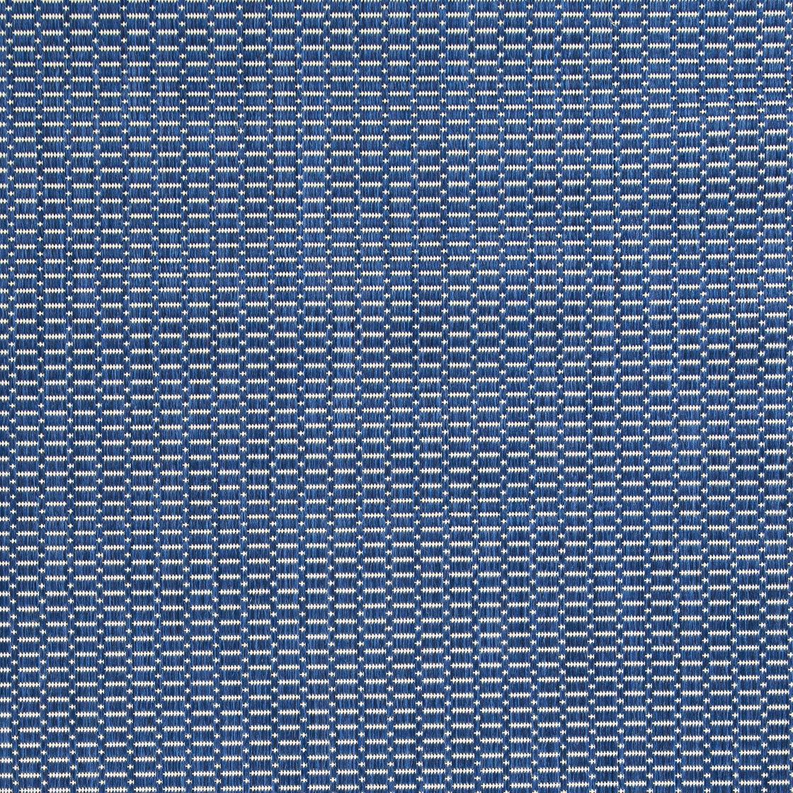 Couristan Recife Checkered Field Indoor / Outdoor Area Rug, Ivory- Indigo Blue, 7'6" Square