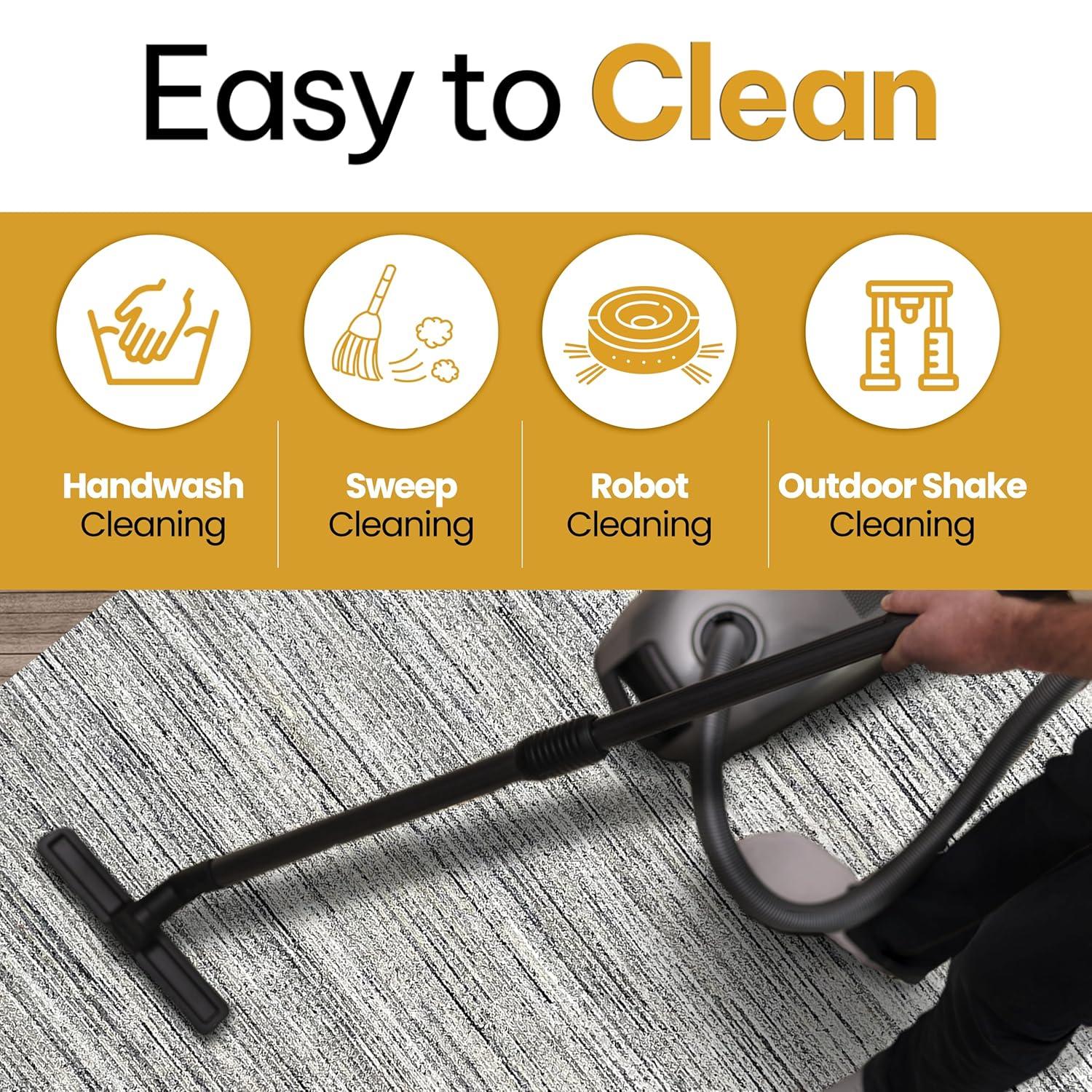 EORC Natural IVORY Hand-Knotted Wool Modern Lori Baft  Design Solid Color Rug