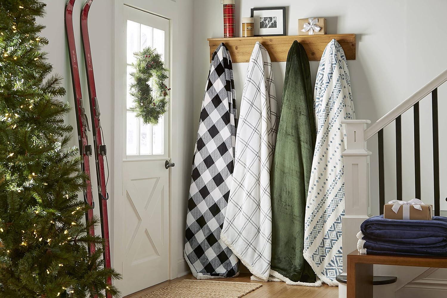 Eddie Bauer Ultra Soft Plush Solid Flannel - Blanket  Grey- Full/Queen