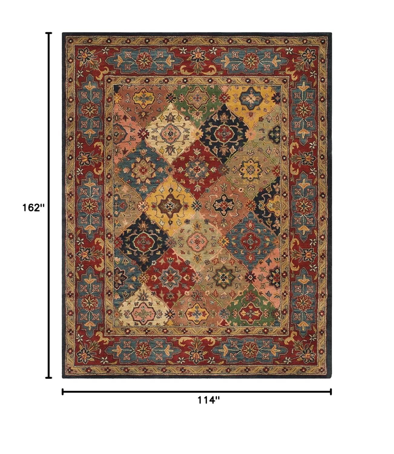 SAFAVIEH Heritage Trudi Traditional Wool Area Rug, Red/Multi, 9'6" x 13'6"