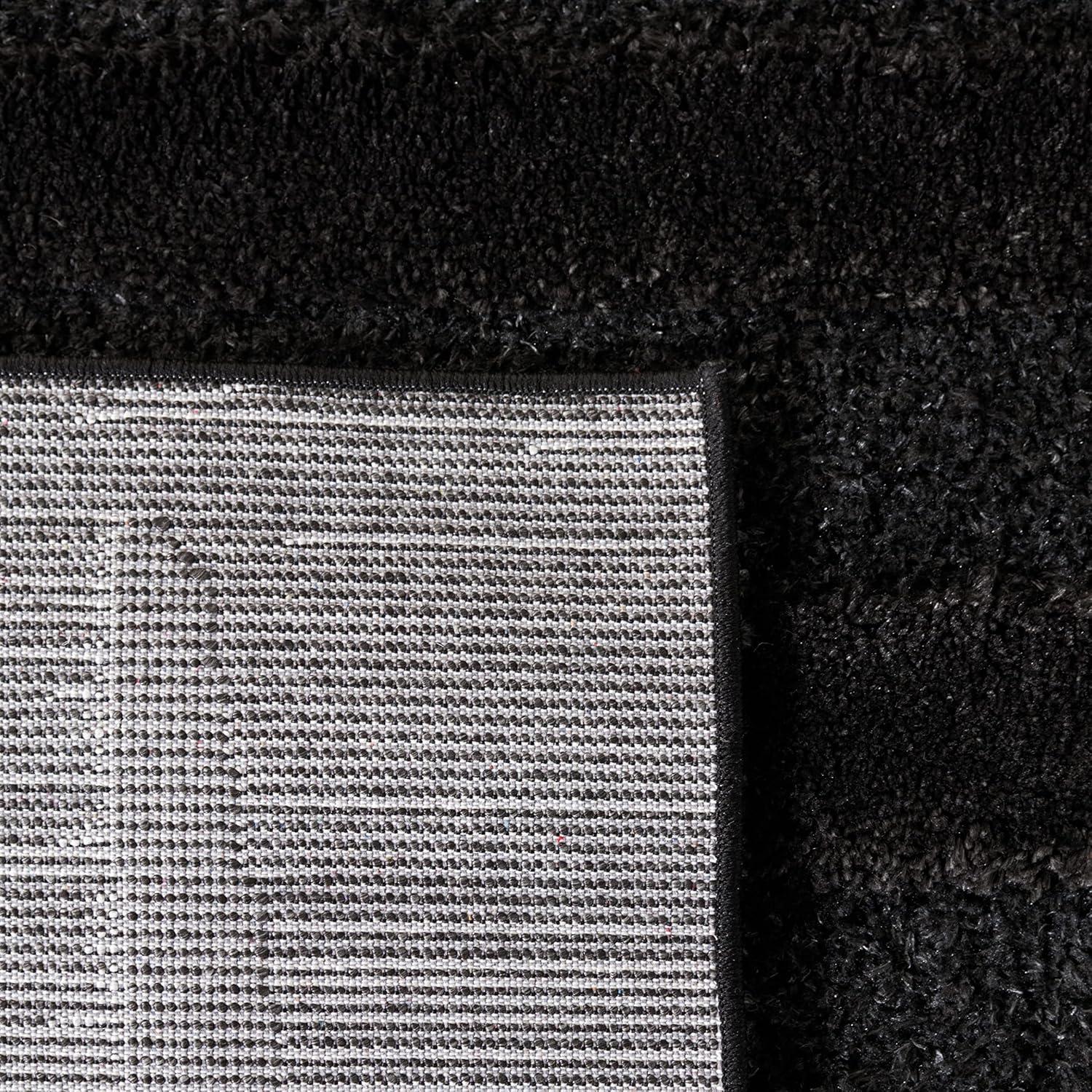 Hi-Lo Shag HLS202 Power Loomed Area Rug - Charcoal - 4'x6' - Safavieh.