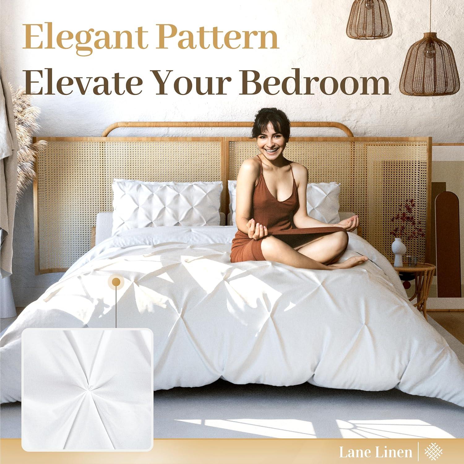 Nestl Bed-in-A-Bag Pleated Comforter Set with Bed Sheets