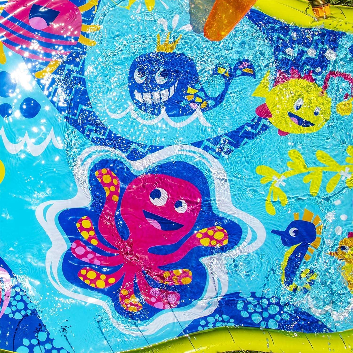 Banzai Jr. Splish Splash Water Park Outdoor Summer Play Center Ages 18 Months+