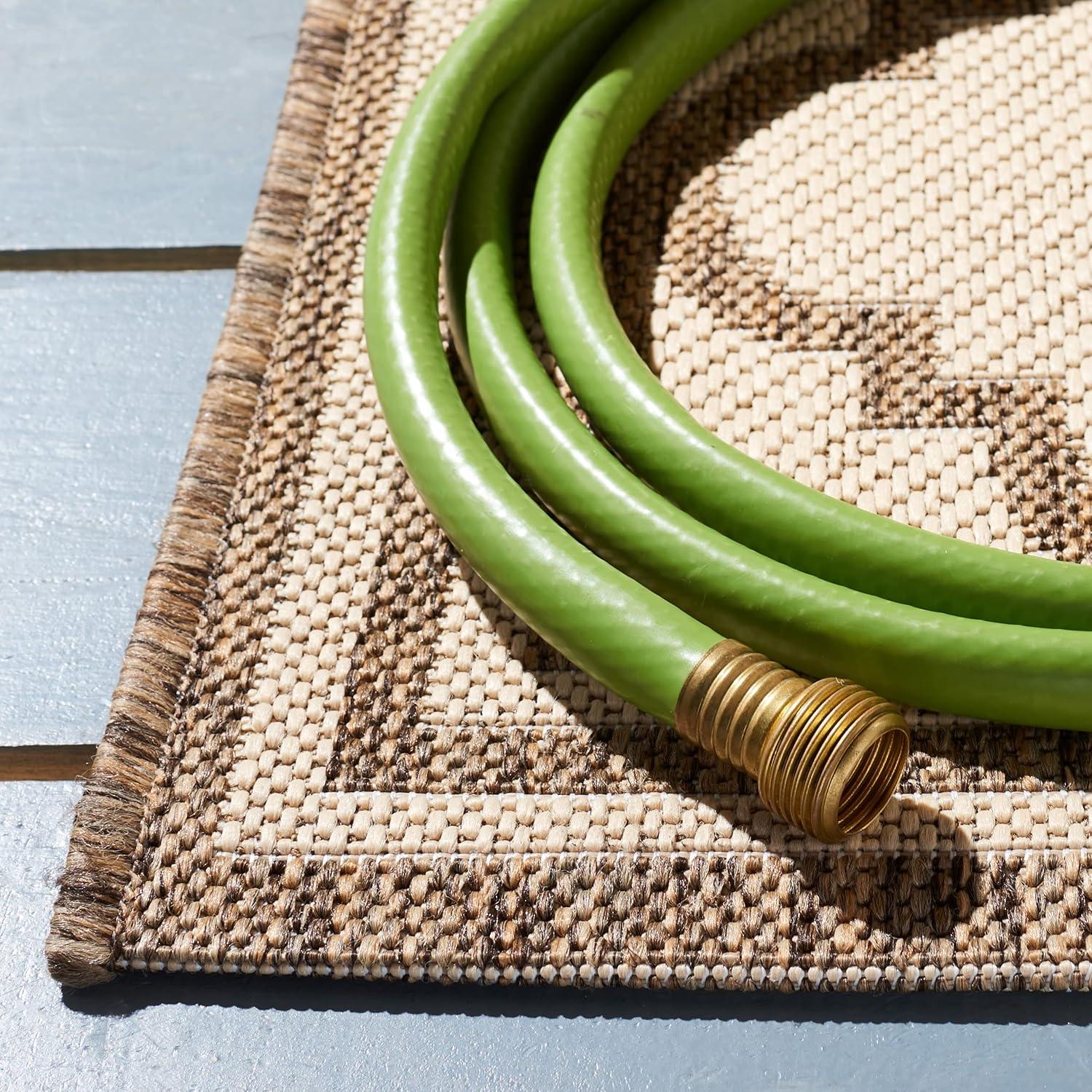 Beach House BHS121 Power Loomed Indoor/Outdoor Area Rug - Cream/Beige - 5'3"x7'6" - Safavieh