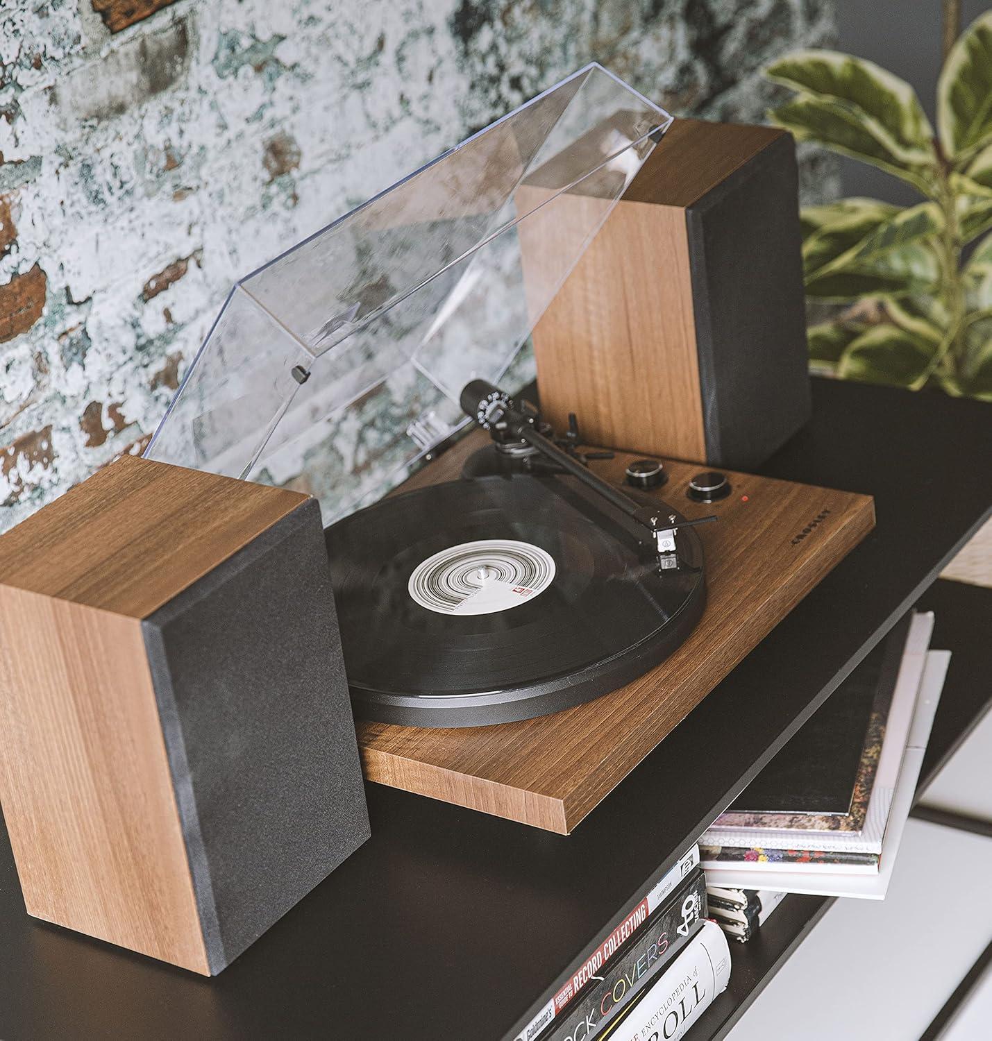Crosley C62 Record Player & Speakers Shelf System