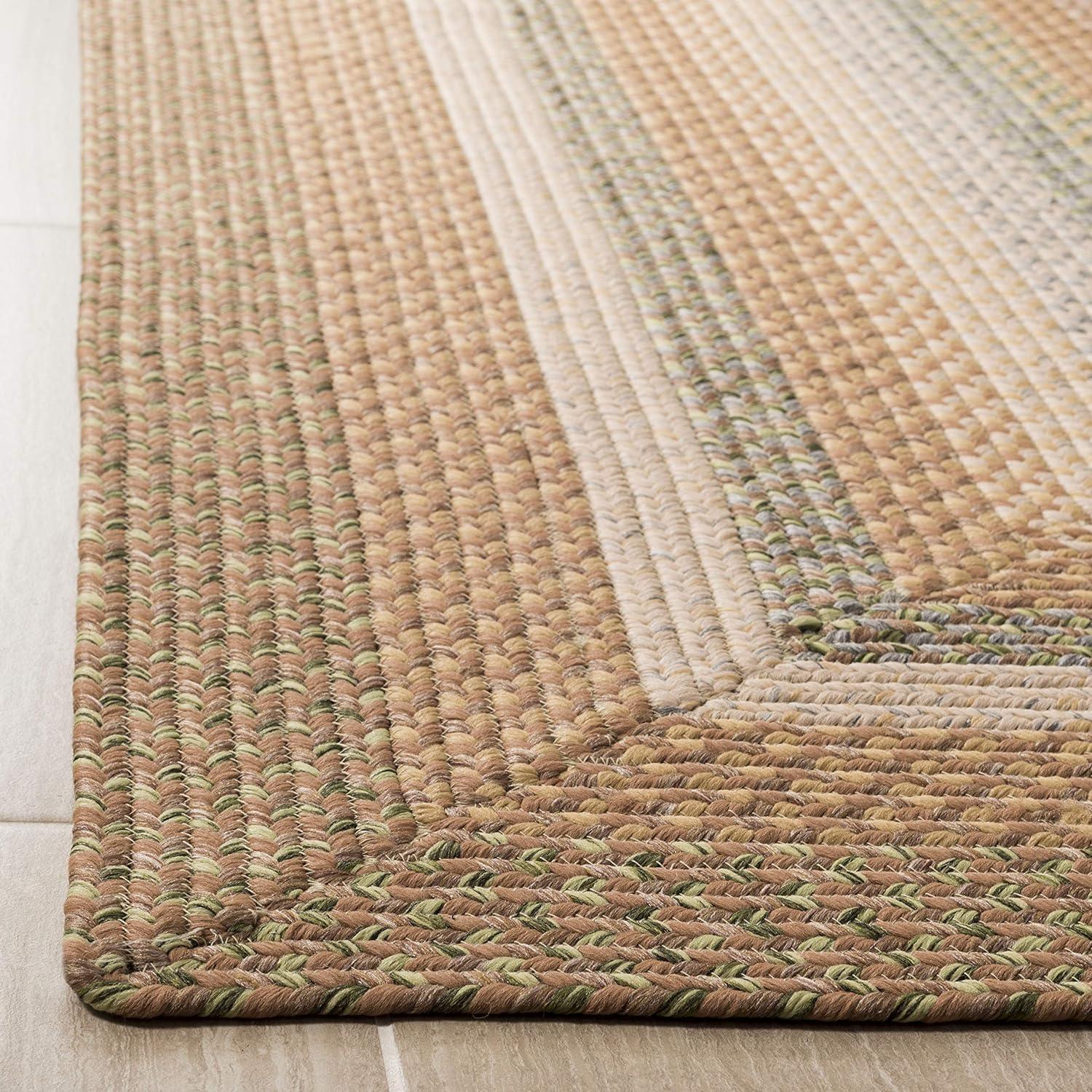 Braided BRD314 Hand Woven Accent Rug - Tan/Multi - 2'x3' - Safavieh.