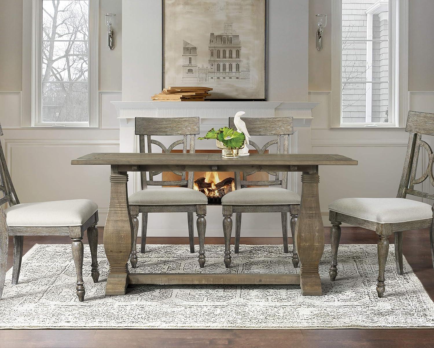 Versatile Farmhouse Flip-Top Console Table in Reclaimed Natural Pine