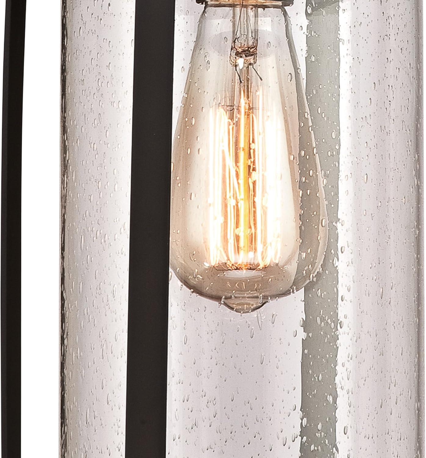 Grandview Oil Rubbed Bronze Outdoor Pendant with Clear Seeded Glass