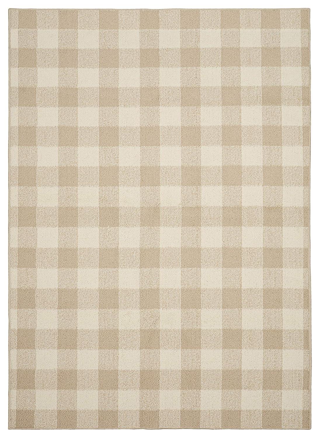 Garland Rug Country Living Buffalo Plaid 7 ft. x 10 ft. Area Rug Tan/Ivory