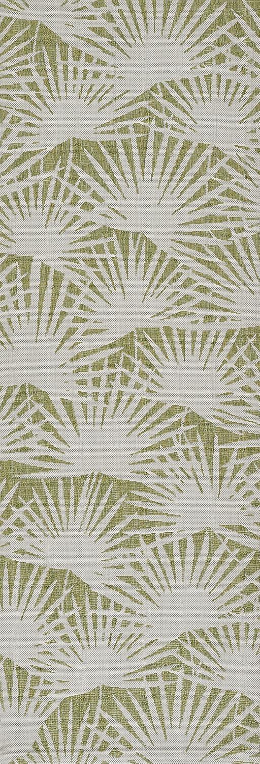 Novogratz Villa Floral Green/White Indoor / Outdoor Area Rug