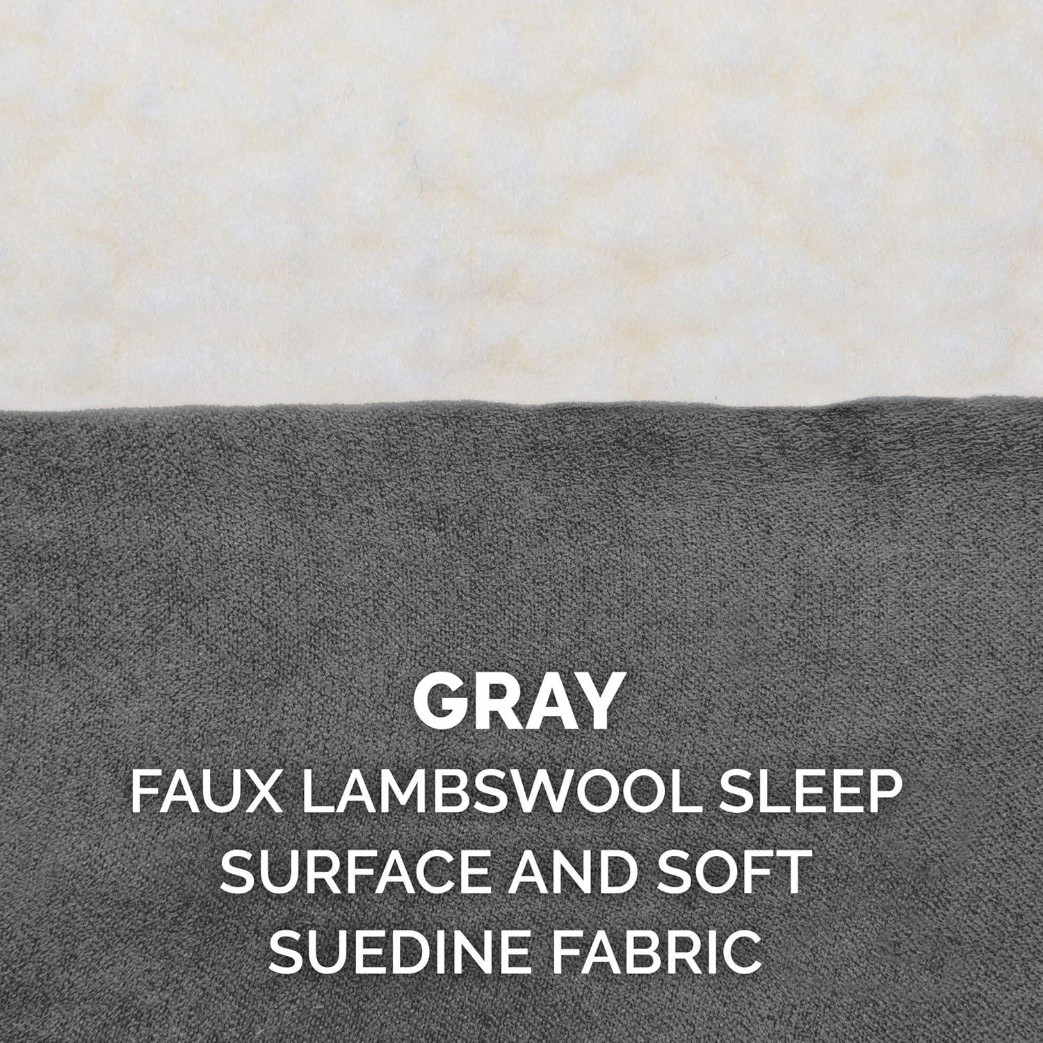 FurHaven Faux Sheepskin & Suede Deluxe Orthopedic Dog Bed