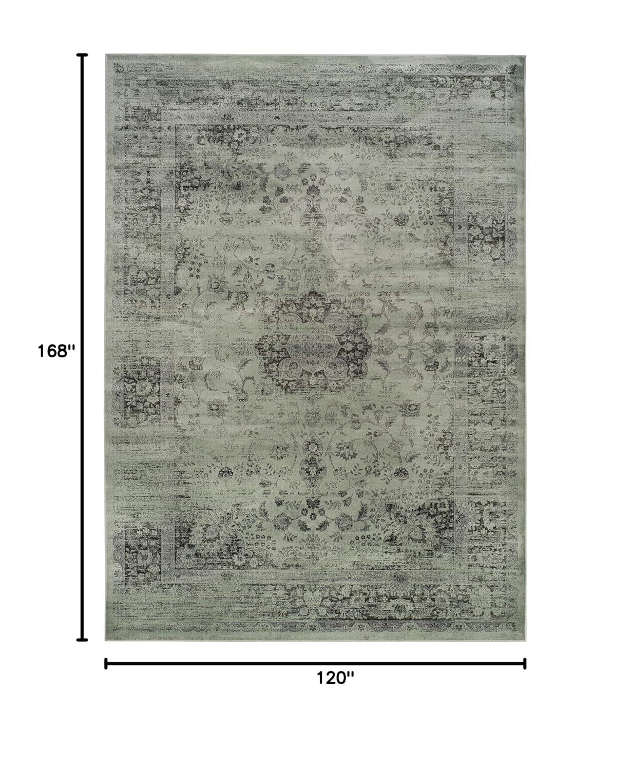 SAFAVIEH Vintage Hartley Traditional Area Rug, Spruce/Ivory, 10' x 14'
