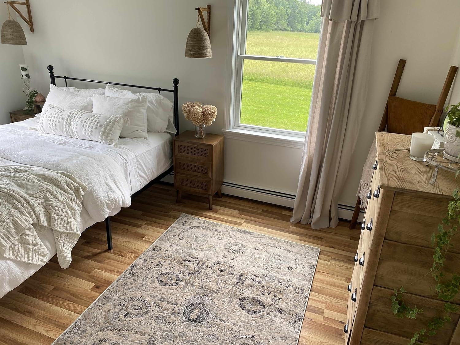 Hauteloom Rectangle Area Rug  Charcoal