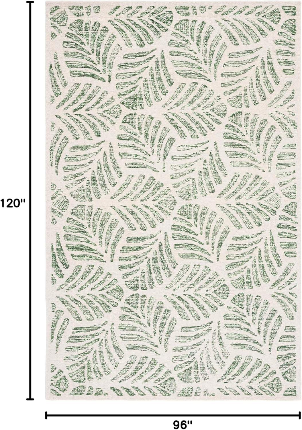 Martha Stewart Jardin - MSR3529 - Indoor Hand Tufted Area Rugs - Ivory/Green - 8'x10'